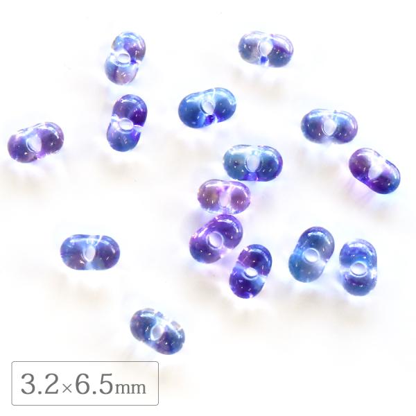 チェコビーズ ファルファーレ 3.2×6.5mm アラスカブルー 40g シードビーズ ガラス パーツ アクセサリー ハンドメイド 手芸