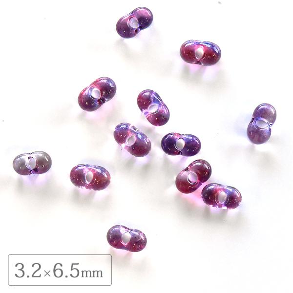 チェコビーズ ファルファーレ 3.2×6.5mm ボルドーパープル 500g シードビーズ ガラス パーツ アクセサリー ハンドメイド 手芸