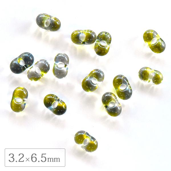 チェコビーズ ファルファーレ 3.2×6.5mm マチュアオリーブ 40g シードビーズ ガラス パーツ アクセサリー ハンドメイド 手芸