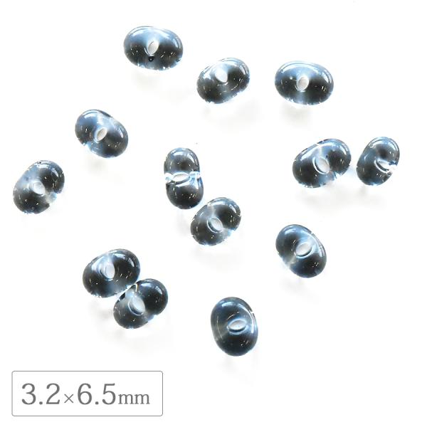 チェコビーズ ファルファーレ 3.2×6.5mm ブラックダイヤ 500g シードビーズ ガラス パーツ アクセサリー ハンドメイド 手芸