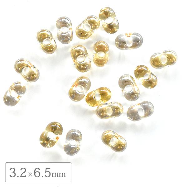チェコビーズ ファルファーレ 3.2×6.5mm ブロンドフレアー 500g シードビーズ ガラス パーツ アクセサリー ハンドメイド 手芸