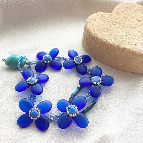 ブルーフラワーブレスレット 多田晴美先生×BEADER Salon 材料セット 1