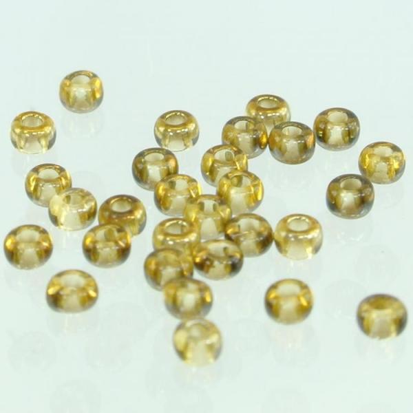 チェコビーズ 丸小ビーズ ロカイル 11/0 ライトトパーズバレンチニット 20g パーツ アクセサリー ハンドメイド 手芸 手作り 素材