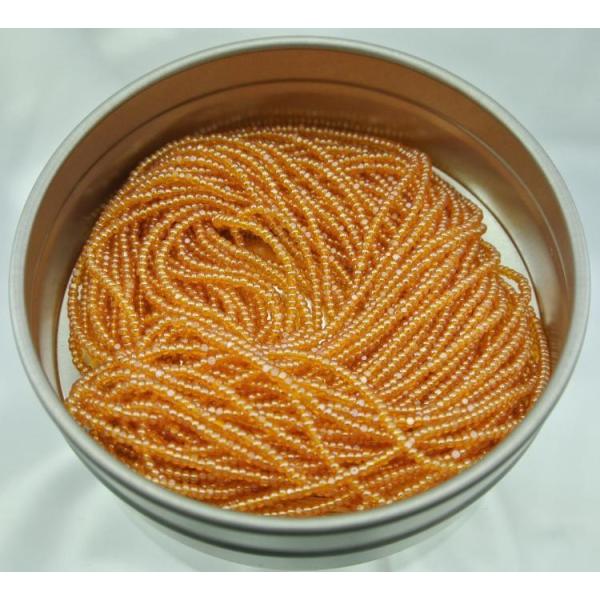 チェコビーズ シャルロットビーズ 13/0 約1.7mm 糸通し アンバースフィンクス 1束(12本) シードビーズ ガラス ビーズ 手芸 ハンドメイド 材料