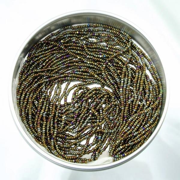 チェコビーズ シャルロットビーズ 15/0 約1.5mm 糸通し ブラウンアイリス 通常1束 パーツ アクセサリー ハンドメイド 手芸 手作り 素材