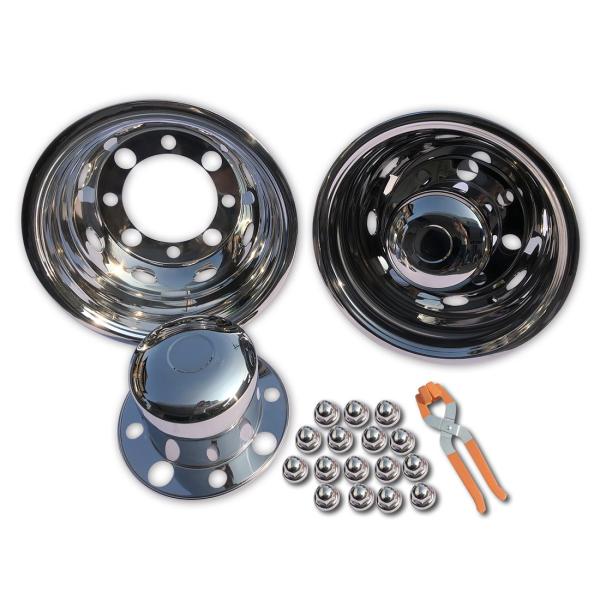 汎用 ホイール ライナー 日野ふそう いすゞ 日産 メッキ 19.5インチ　リア boi-shop_bs1555