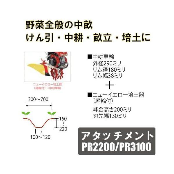 マキタ（makita） ラビット管理機 PR2200 3100用アタッチ中耕車輪＋