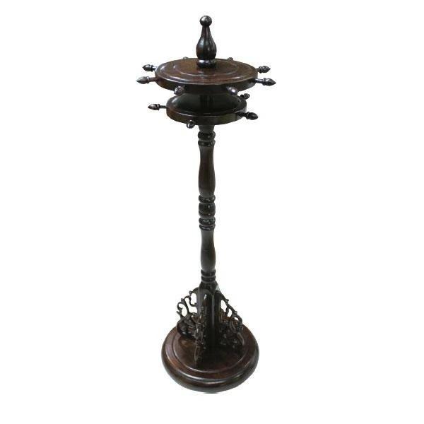 筆掛け 衝立 黒檀 木製 スタンド 書道 物掛け 吊るし 飾り台 2つ折り