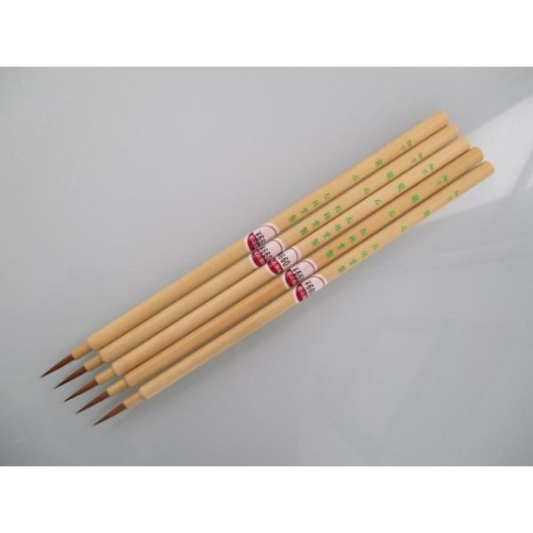 ★お手頃価格が魅力！　『龍石　お得な5本セット』細字、古筆臨書などに最適。イタチ毛が高騰している中、この低価格は魅力！細筆は寿命が短いですが、気に入った筆を数本ご用意いただき、休めながら使っていただきますと、1本ずつが長持ちいたします。サイ...