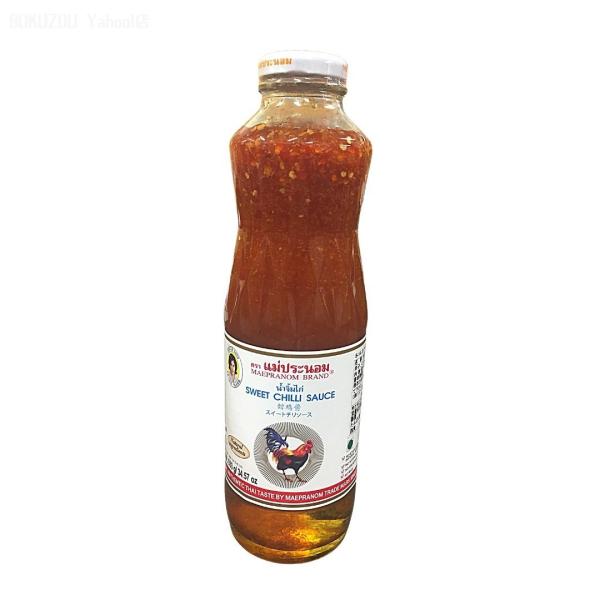 ●商品：スィートチリソース●原材料：砂糖、唐辛子、ニンニク、食塩●内容量：390g●賞味期限：2026.5.7-2027.2.22●保存方法：直射日光を避け、常温で保管、　　　　　　開封後は、冷蔵庫で保管しなるべくお早めにご使用ください。