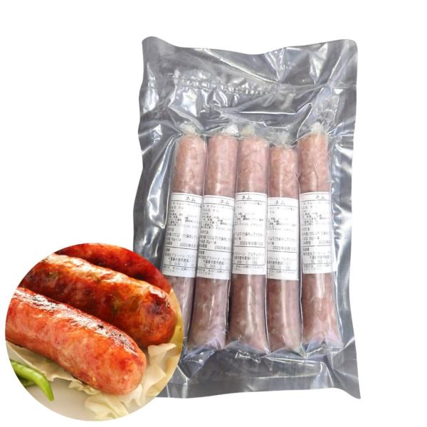 タイ北部で一般的に食べられている発酵ソーセージの一種です。豚肉、にんにく、唐辛子、もち米などを混ぜて発酵させたもので、独特の酸味と風味が特徴。●商品：生ネームソーセージ●内容量：90gx5●賞味期限：2026.1.16-2026.1.23※...