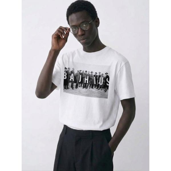 "BAUHAUS 1926" バウハウス メンバー モノクローム ホワイト Tシャツ 5.0オンス【 インクジェット 】 アート プリント メンズ レディース ユニセックス