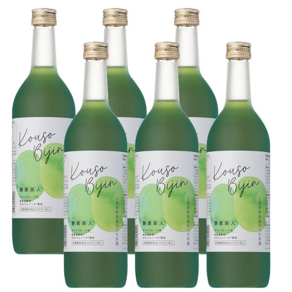 （６本セット）シーボン 酵素美人緑（PJ）（5倍濃縮・キウイフルーツ味）720ｍｌ （送料無料）