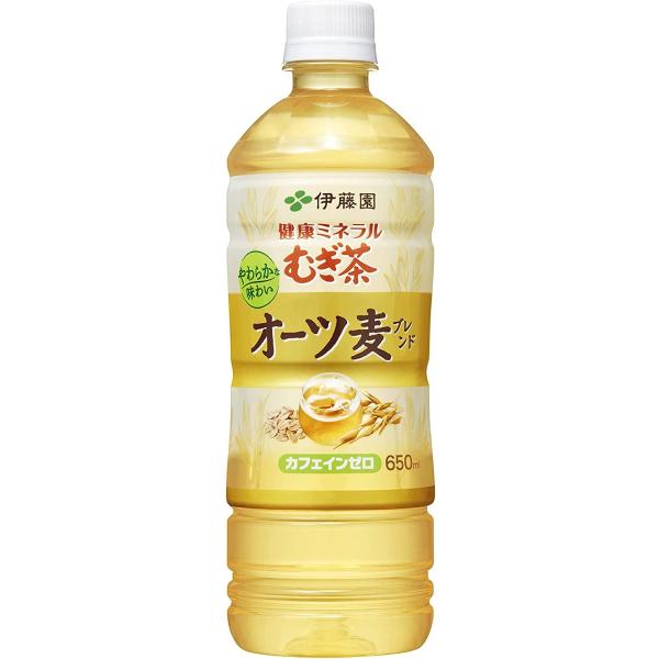 伊藤園　健康ミネラルむぎ茶 オーツ麦ブレンド PET 650ml24本　送料無料　