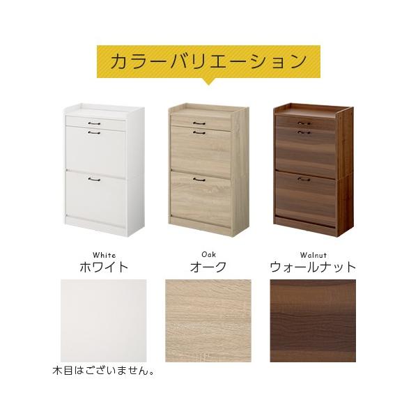 開梱設置サービス付き シューズボックス 下駄箱 靴箱 2段 定番キャンバス 靴入れ 玄関 コンパクト 省スペース スリム 収納 北欧風 おしゃれ