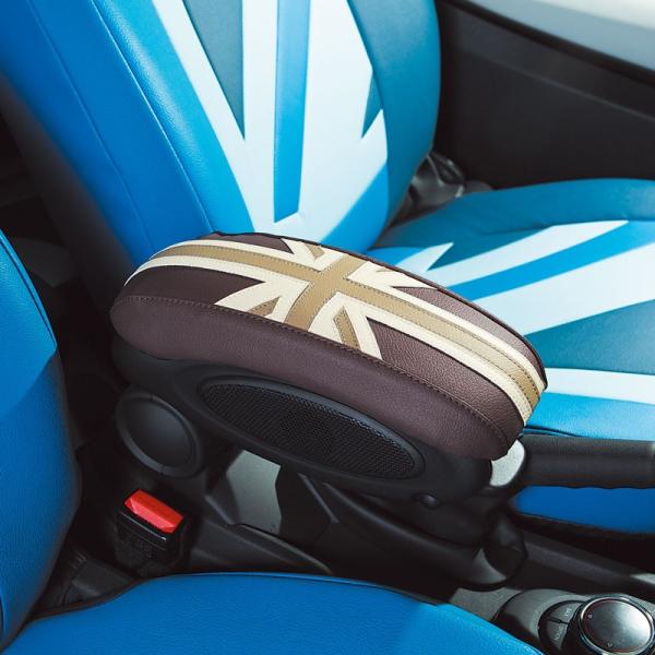 BMW MINI F系 センターアームレストカバー ユニオンジャック セピア