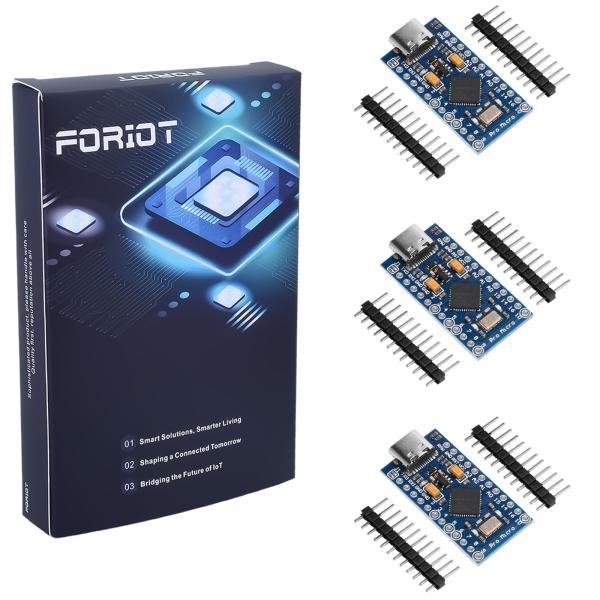 FORIOT 3個 Pro Micro 開発ボード モジュール Type-C インターフェース At-mega32U4 マイクロコントローラ モジュー