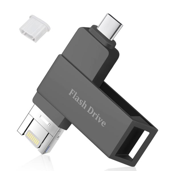 Vackiit「正規MFi認証品」iPhone用 usbメモリ512GB phone 写真データ保存 usb 高速 USB 3.0 phone用外付け
