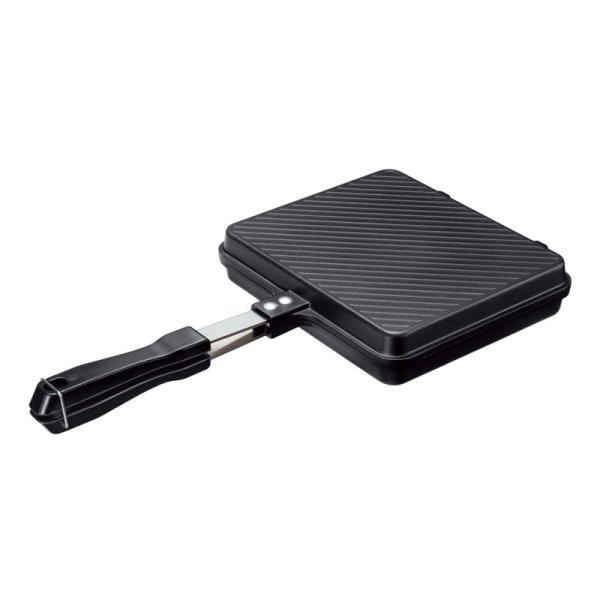 大きいパンも焼けるワイドサイズ。レシピ付。【注意事項】 ※ガス火専用商品となります。【商品内容】本体サイズ：387×200×45mm材質：アルミニウム合金(内面：フッ素樹脂加工)重量：890g生産国：中華人民共和国[検索ワード]ギフト/贈り...