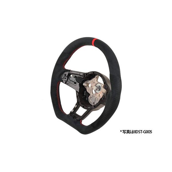 iiD アルカンターラステアリング  VW　Golf7　GTI&R用　レッドマーキング＆レッド「ステッチ