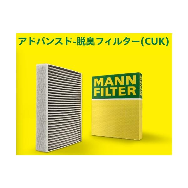 MANNフィルター　エアコン用フィルター　活性炭入り脱臭タイプ　2個入り　CUKフィルター　MINI　F54/55/56/57/60　