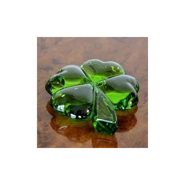 バカラ（Baccarat） 置物 四葉のクローバー（グリーン）#bcr1762-682