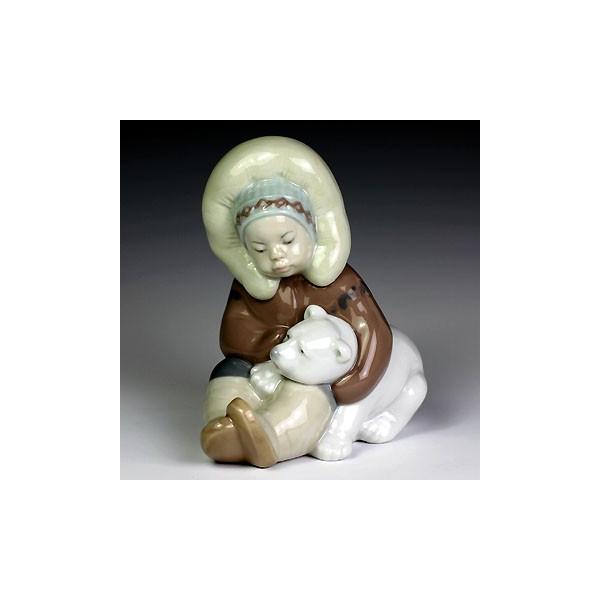 リヤドロ（Lladro リアドロ 陶器人形 置物） 子供 エスキモーと