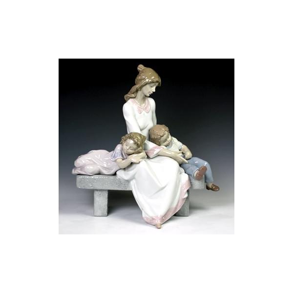 陶器人形 リアドロ リヤドロ（Lladro セット　美品　廃盤  リヤドロ 置物） #ldr 遊びつかれて 母と子 置物
