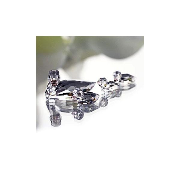 スワロフスキー 置物（Swarovski） 鳥 アヒル（4匹セット 