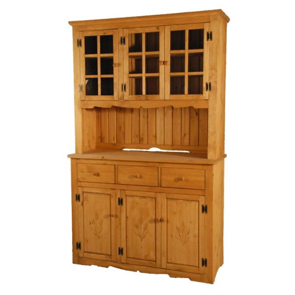 カントリー調 食器棚 ダイニングボード パイン材 オイル塗装