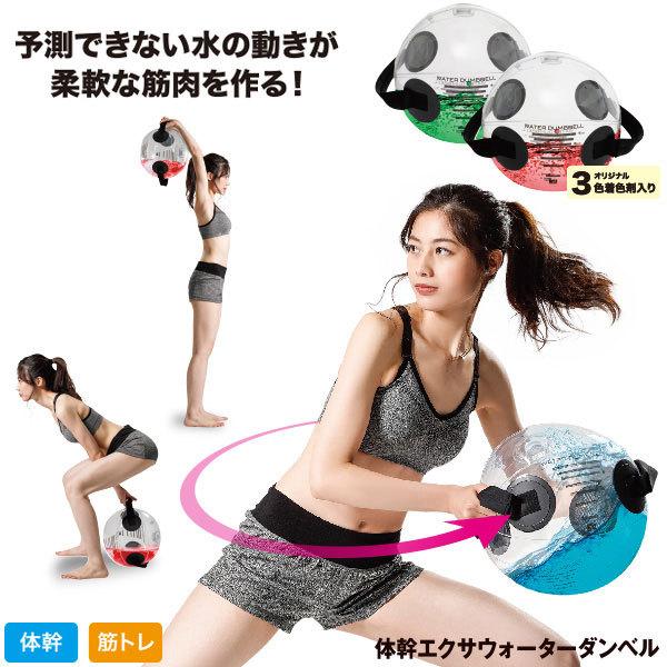 体幹エクサウォーターダンベル ダンベル 筋トレ 反射運動 体幹 筋肉 トレーニング 負荷 水ダンベル 男性用 女性用 足腰 ウエスト 背筋 ブランド登録なし の最安値と通販店 購入可 サープラ