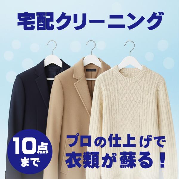 【商品名】宅配クリーニング 衣類 １０点までお試しパック　保管なし【ブロガーさん推薦♪】今だけしみぬき無料でサービスさせて頂いております。是非お試しください！！常に新液で衣類を洗浄する為、衛生的にワンランク上の洗浄で衣類にあわせてクリーニン...