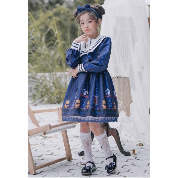 ロリータワンピース ハロウィン 衣装 子供 子供服 キッズ フォーマル 子供 ドレス 長袖 100 110 1 130 140 150 紺 発表会 Buyee Buyee Japanese Proxy Service Buy From Japan Bot Online
