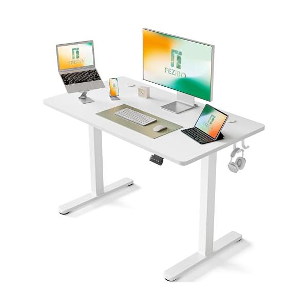 FEZIBO 電動 昇降式デスク 幅100cm 奥60cm 高さ72-118cm Amazon | FEZIBO 電動 昇降デスク スタンディングデスク 幅100cm