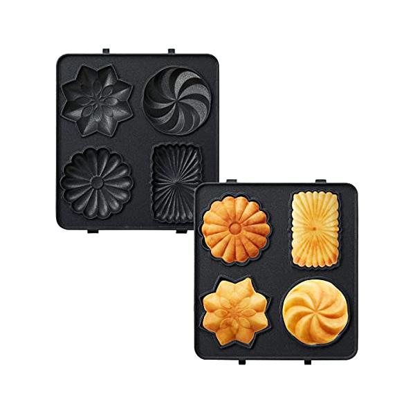 「ブルーノ BRUNO ホットサンドメーカー 耳まで焼ける 電気 シングル用プチガトープレート BOE043-GATEAU」▼4514499139029▼（商品説明）・黒 (約)幅12.5×奥行14.1×厚み1.1cm 　(1枚あたり) ・...