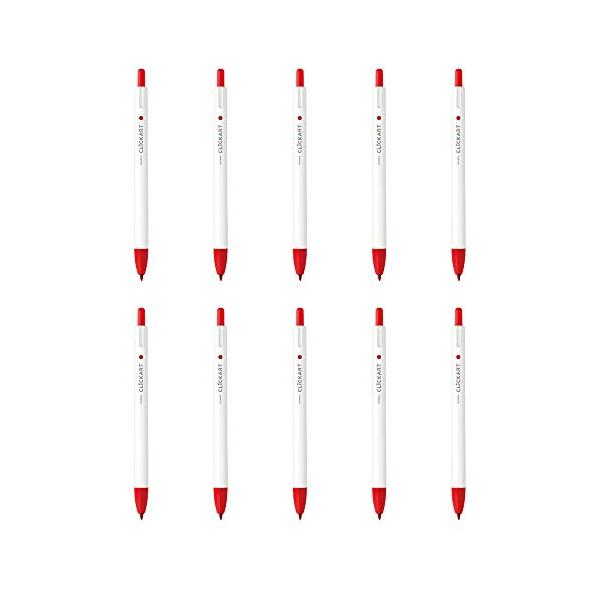 まとめ) ゼブラ クリッカート 赤 WYSS22-R 10本 〔×10セット〕 ゼブラ 水性