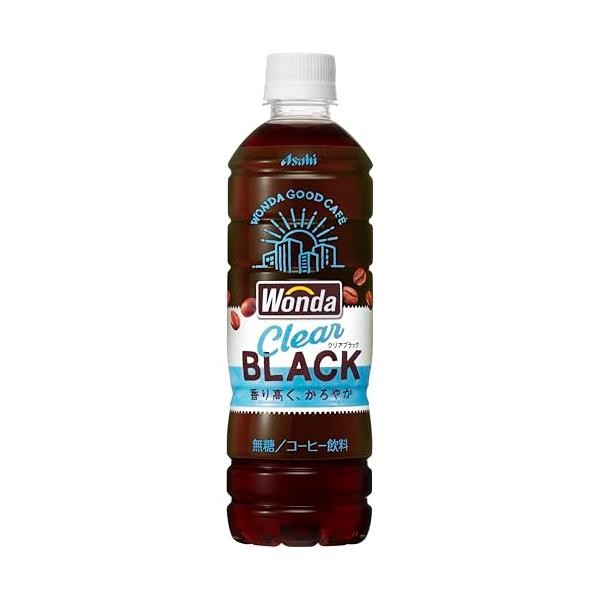 訳アリ品：8月賞味以降ワンダ アサヒ飲料 クリアブラック 500ml×24本コーヒー