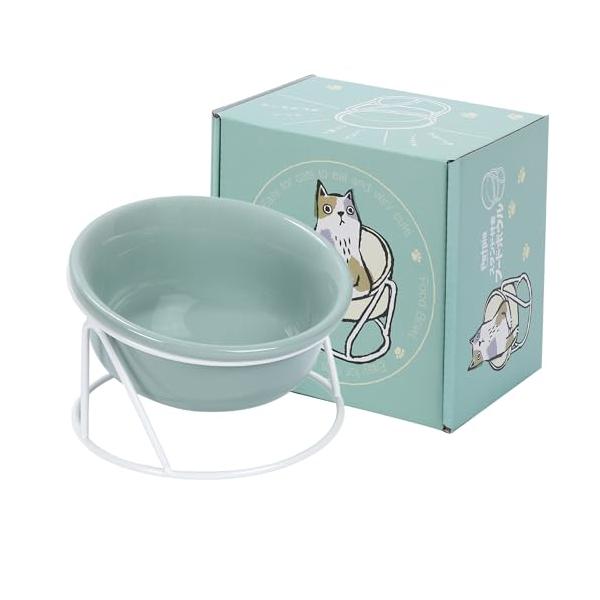 他サイト： 獣医師監修Petpia 猫 皿 餌皿 食器 水飲み皿 フードボウル 水飲み器 ペット用品 磁器製 300ml 15度の傾の商品画像