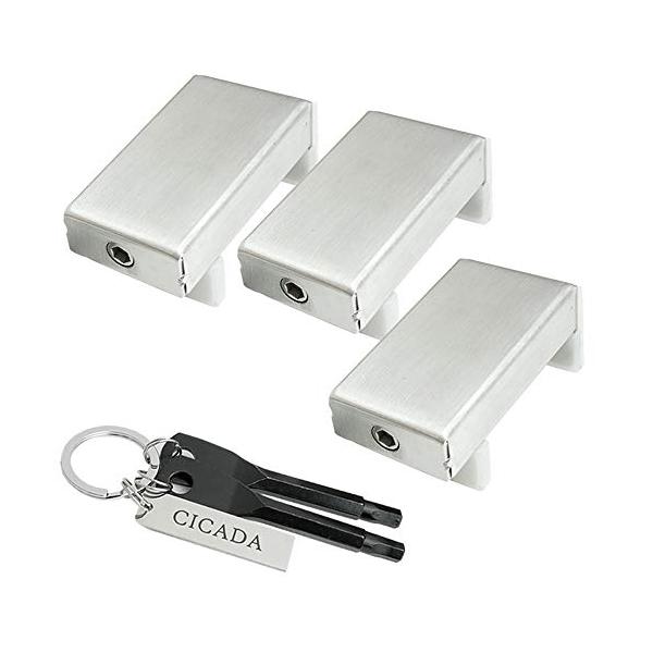 他サイト： [CICADA] 窓用ロック [MADO BLOCK] 防犯グッズ 引き戸ストッパー 補助鍵 鍵付き(可能幅約20mm〜56mm)の商品画像