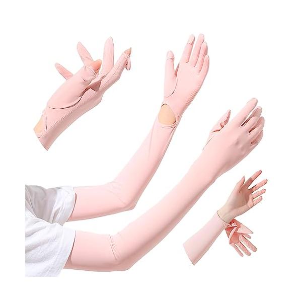 他サイト： fortulux アームカバー レディース UVカット 冷感 ロング 指先までフルカバー フリップ仕様 日焼け止め UPの商品画像