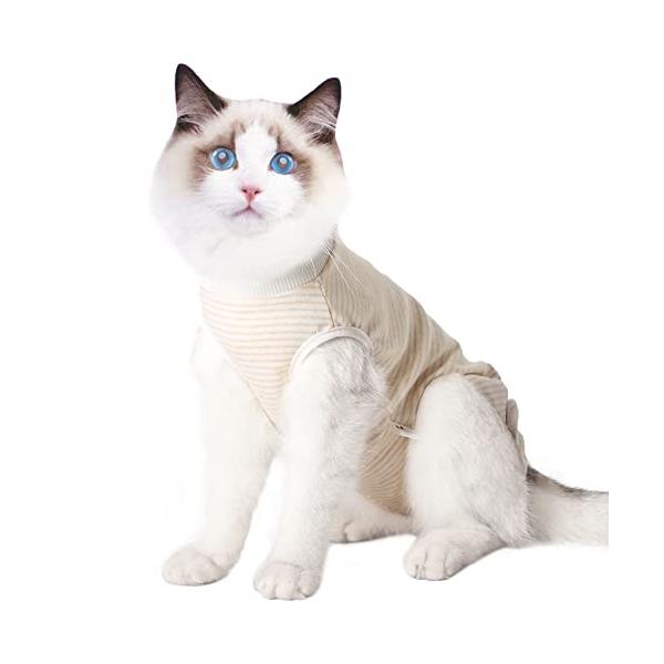 「術後服 猫用 ペット術後ウェア 皮膚保護 傷舐め防止 エリザベスカラーに代わり 介護服 引っ掻き防止 避妊術後ケア オス メス兼用 (M オレン」▼791564889353▼（商品説明）ミニマリストオレンジ/M/-・Size:MColor...