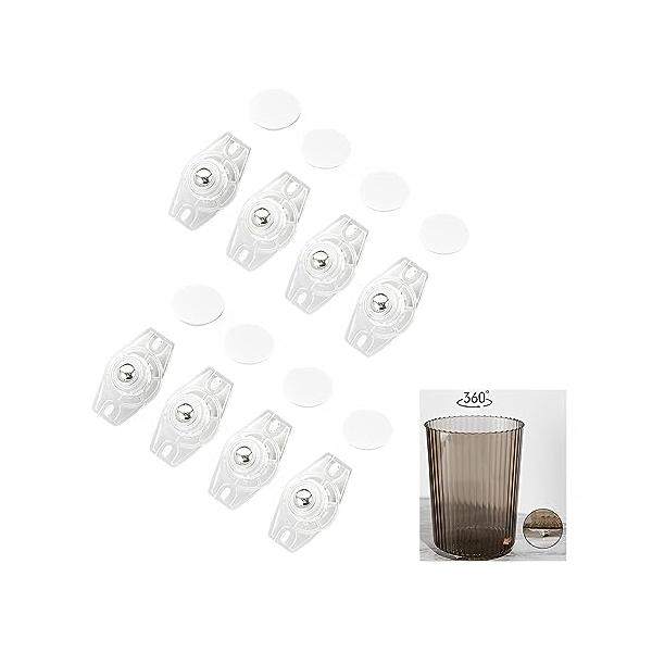 「Bombinate 粘着 ミニ キャスターホイール 8個入り スイベルユニバーサルキャスター」▼▼（商品説明）商品仕様8枚キャスター、8枚テープ。最大耐荷重量：15kg（4個同時に使う時）・高品質の素材ABS+304ステンレス、両面テープ...