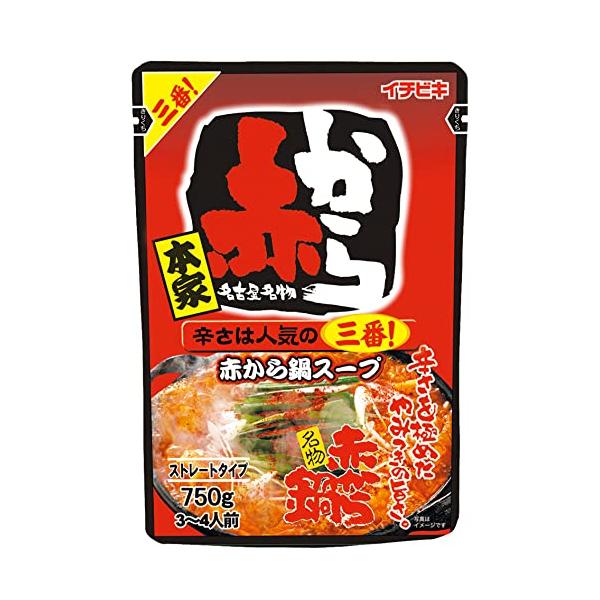 他サイト： イチビキ ストレート 赤から鍋スープ 3番 720g ×5個の商品画像