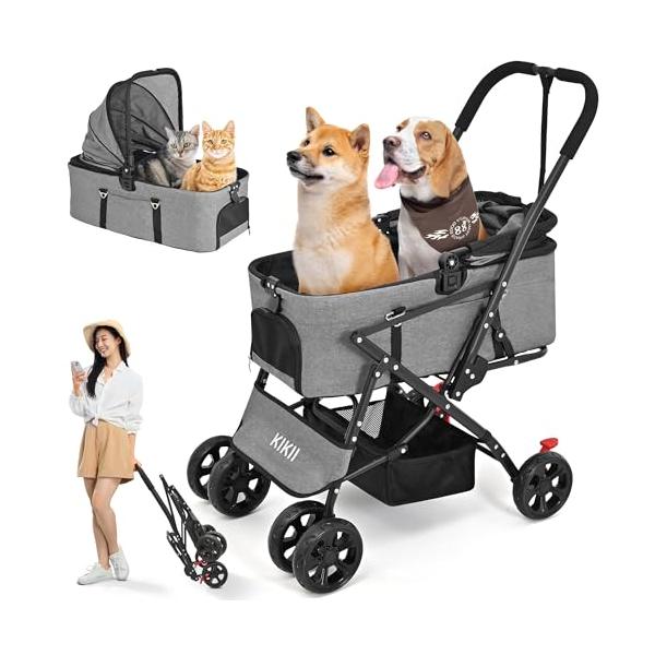 ペットカート 犬用ベビーカー 犬 猫バギー 分離型 4輪 小型犬 中型犬カート Amazon.co.jp: KIKII ペットカート 犬用ベビーカー 犬 猫バギー