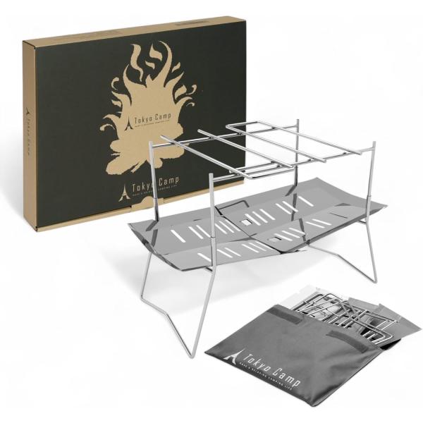 他サイト： Tokyo Camp 焚き火台 “HAKOSUKA” 焚火台 コンパクト ミニ ソロ 軽量 折りたたみ式 キャンプ (焚き火台)の商品画像