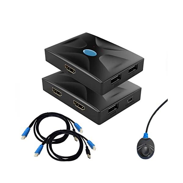 「ES-Tune KVM切替器 2入力1出力 HDMIモニター 4K30HZ 給電不要 デバイス不要 Mac OS対応 USB切替器 USBハブ」▼735632183899▼（商品説明）・ HDMI・2台用 HK02・・Size:HDMI・...