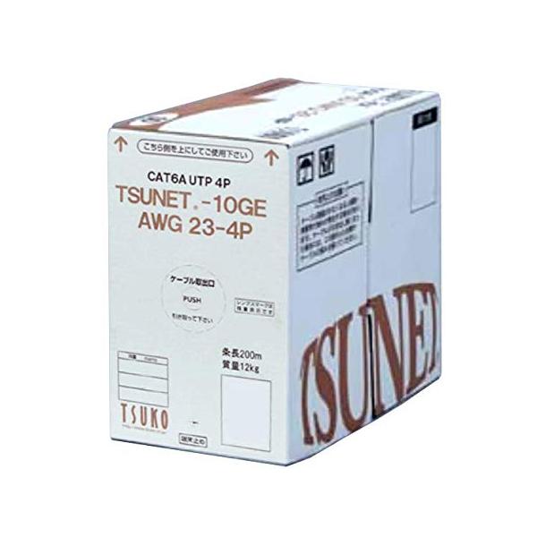 通信興業 CAT6A LANケーブル (200m巻き) TSUNET-10GE AWG23-4P (ライトブルー) 通信興業 CAT6A LANケーブル (200m巻き) TSUNET-10GE AWG23-4P (ライト