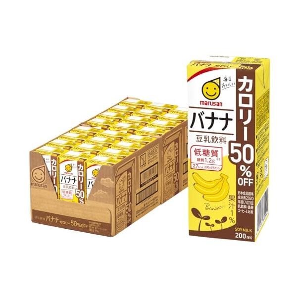 他サイト： マルサン 豆乳飲料バナナカロリー50%オフ 200ml×24本の商品画像