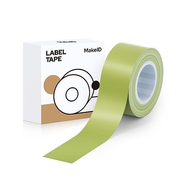 MakeID L1/Q1ラベルプリンタ―用紙全面ラベル ラベルシール 純正 感熱