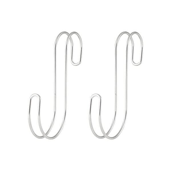他サイト： 無印良品 ステンレス横ブレしにくいS字フック・大 2個入・7×1.5×14cm 38755609 シルバーの商品画像